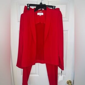 COPY - NWT Red Calvin Klein Pant Suit Set Size 4